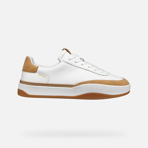 Zapatillas bajas DYNAMIA HOMBRE Blanco/Cuero - image number 1 | GEOX
