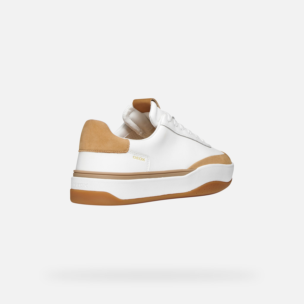 Zapatillas bajas DYNAMIA HOMBRE Blanco/Cuero - image number 4 | GEOX