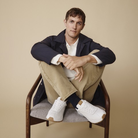 Baskets basse METROPOLI HOMME Blanc/Cuir - image number 1 | GEOX