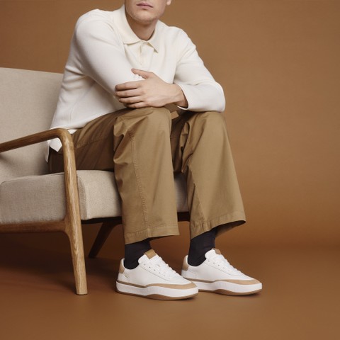 Baskets basse METROPOLI HOMME Blanc/Cuir - image number 5 | GEOX