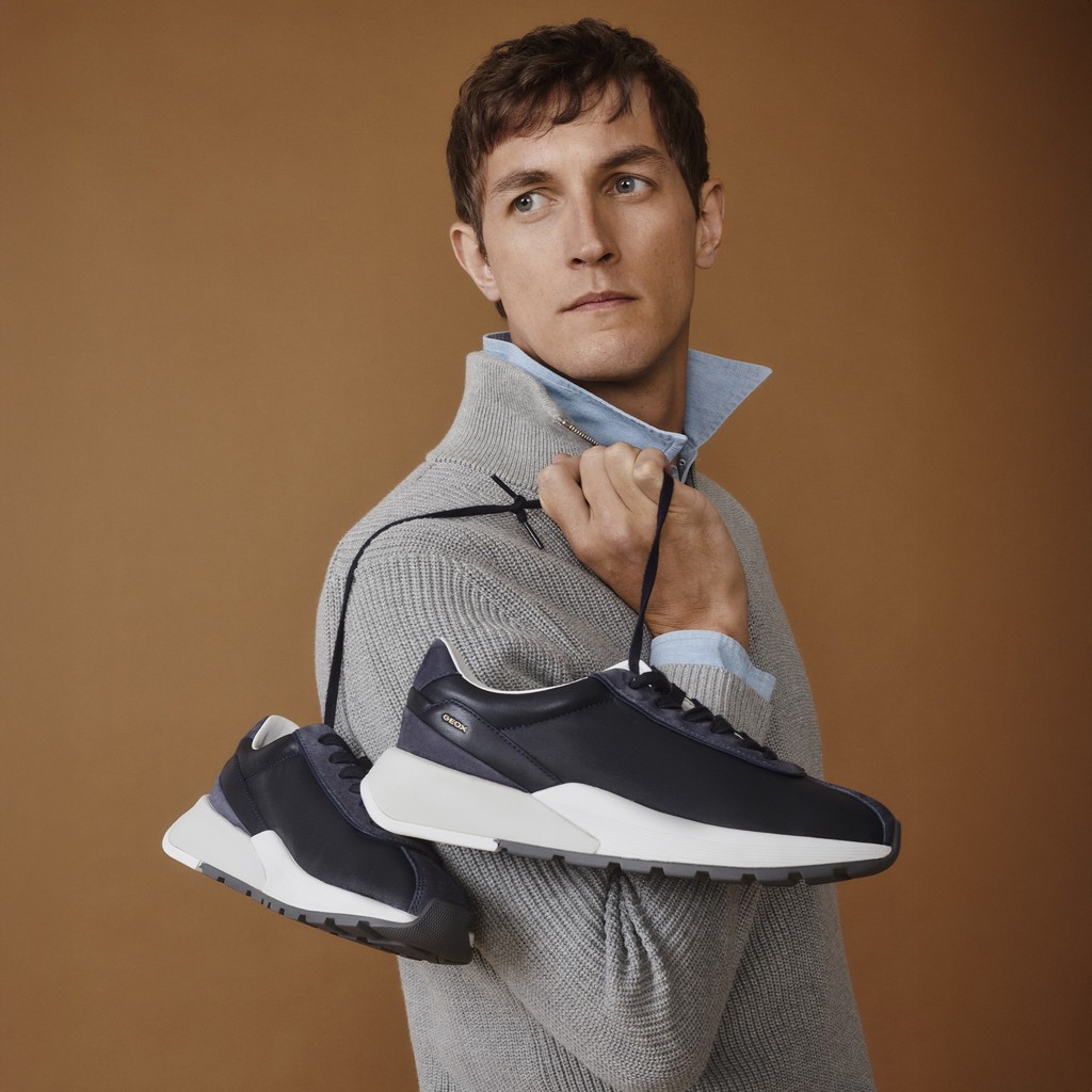 Low top sneakers METROPOLI MAN Navy/Dark Avio - image number 2 | GEOX