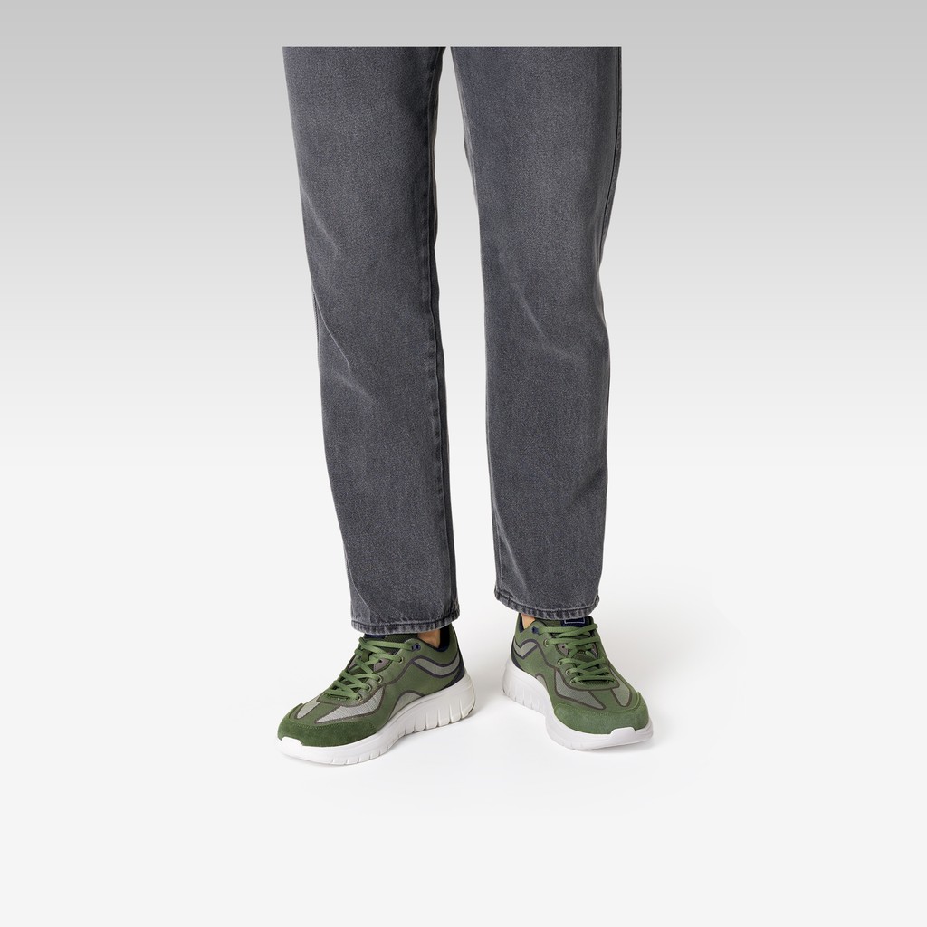 Sneakers basse FLEXTRIDE R UOMO Verde muschio - image number 1 | GEOX