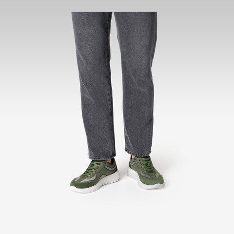 Sneakers basse FLEXTRIDE R UOMO Verde muschio - image number 1 | GEOX