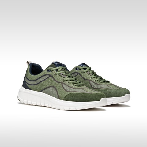 Sneakers basse FLEXTRIDE R UOMO Verde muschio - image number 2 | GEOX