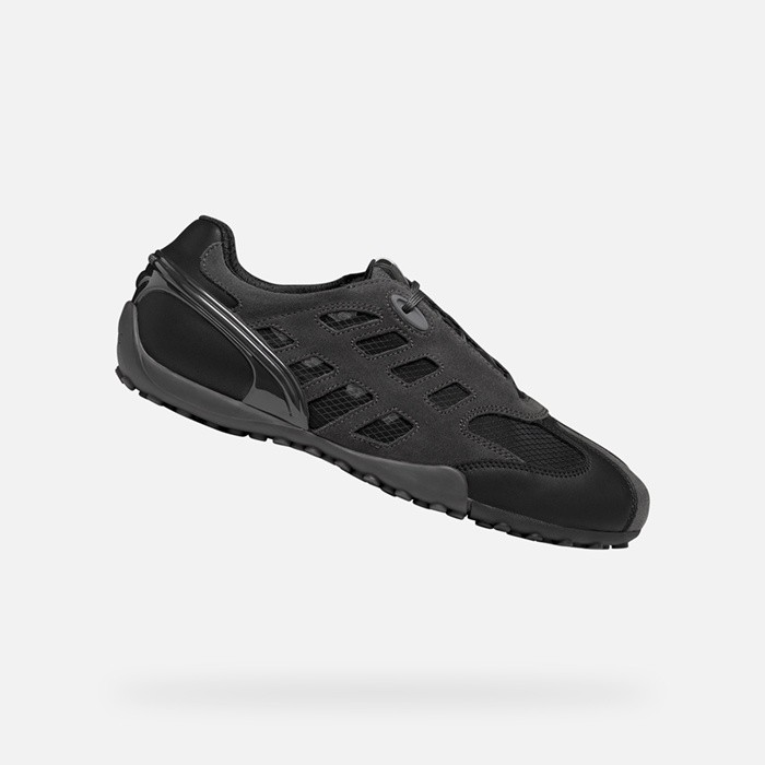 Vintage low top sneakers ARCHIVE SNAKE MAN Black/Dark Grey | GEOX