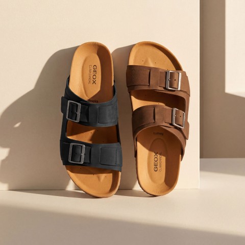 Sandali anatomici CLIMASANDAL CORK UOMO Marrone - image number 9 | GEOX