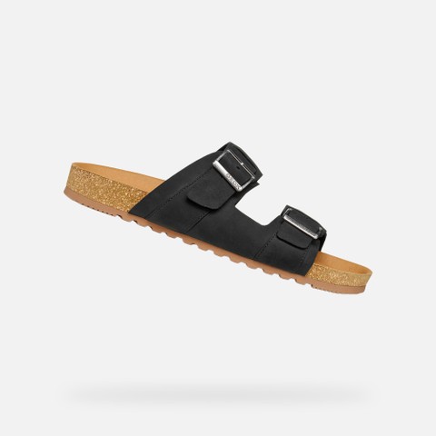 SANDALS CLIMASANDAL CORK MAN Black | GEOX