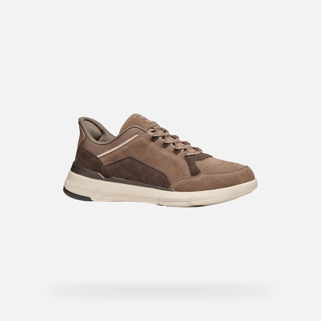 Slip in sneakers VITTOUR PLUS MAN Taupe/Chocolate - image number 2 | GEOX