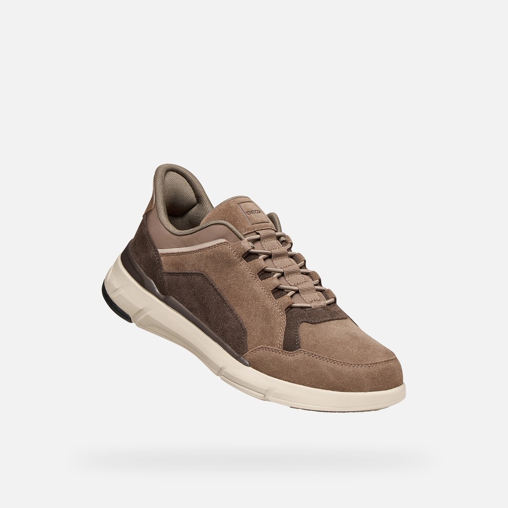 Slip in sneakers VITTOUR PLUS MAN Taupe/Chocolate - image number 4 | GEOX