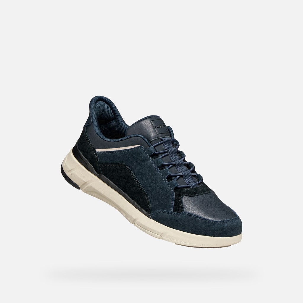 Baskets slip in VITTOUR PLUS HOMME Bleu marine/Noir - image number 4 | GEOX