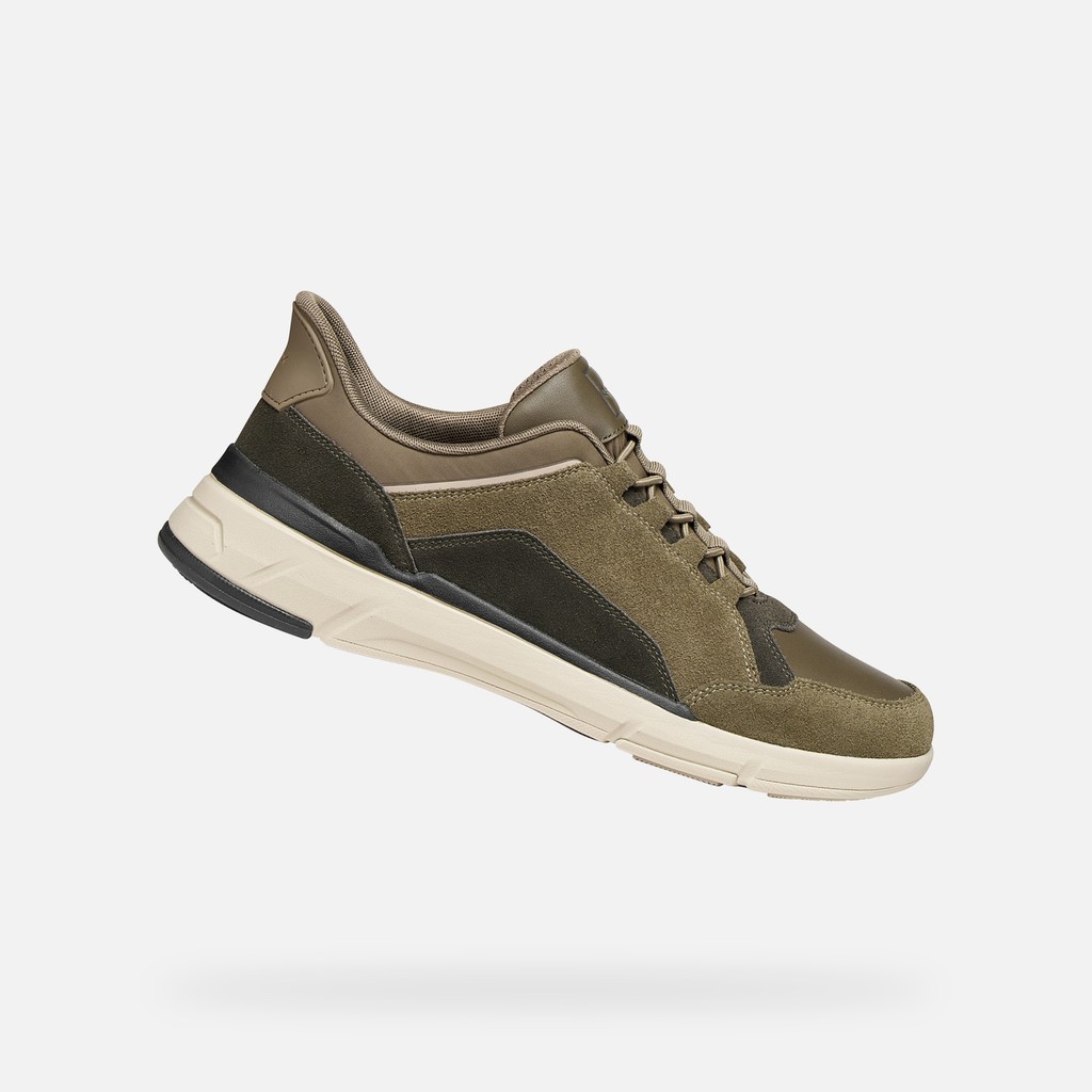 Slip in sneakers VITTOUR PLUS MAN Military/Moka - image number 0 | GEOX