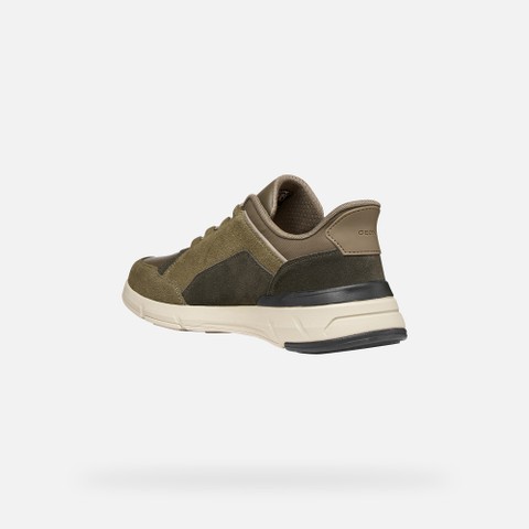 Slip in sneakers VITTOUR PLUS MAN Military/Moka - image number 3 | GEOX