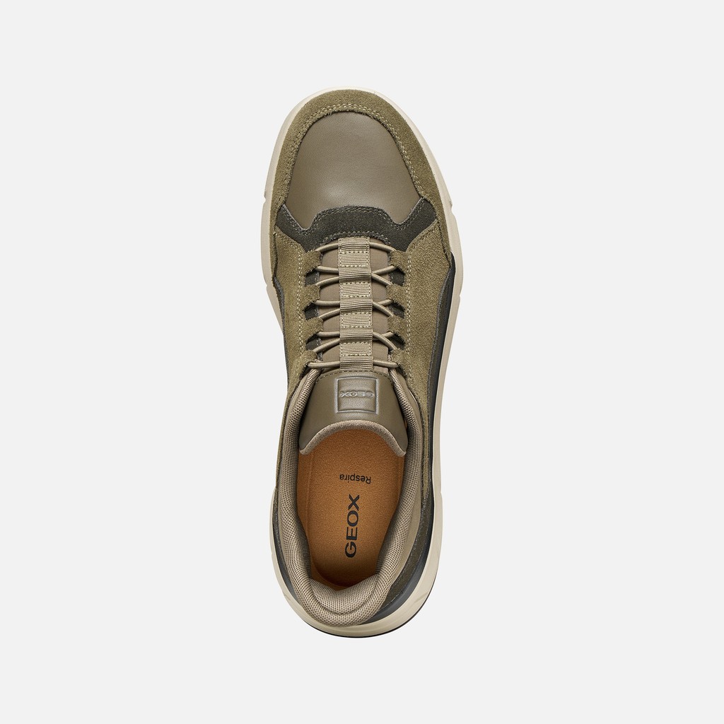 Slip in sneakers VITTOUR PLUS MAN Military/Moka - image number 5 | GEOX