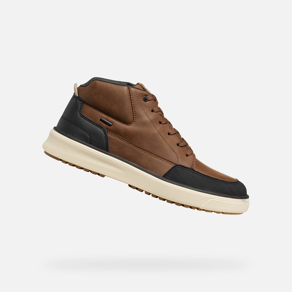 Waterproof ankle boots CENISIO ABX MAN Nut - image number 0 | GEOX