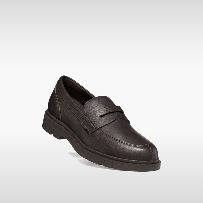 Leather dress loafers SPHERICA EC1 B MAN Coffee | GEOX