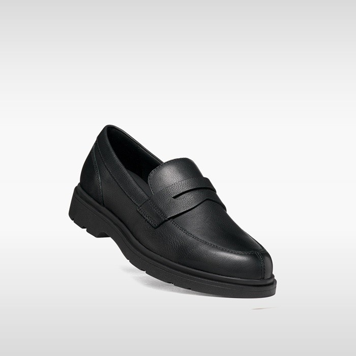 Leather dress loafers SPHERICA EC1 B MAN Black | GEOX