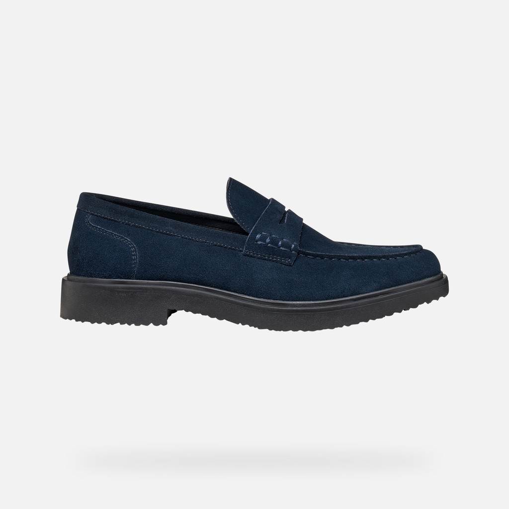 Suede loafers MASSIMIANO MAN Navy - image number 1 | GEOX