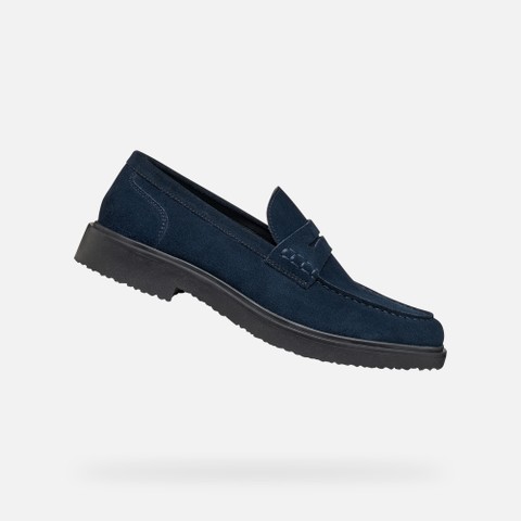 Suede loafers MASSIMIANO MAN Navy - image number 0 | GEOX