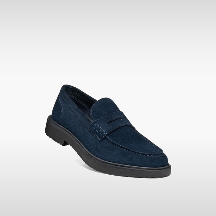 Suede loafers MASSIMIANO MAN Navy | GEOX
