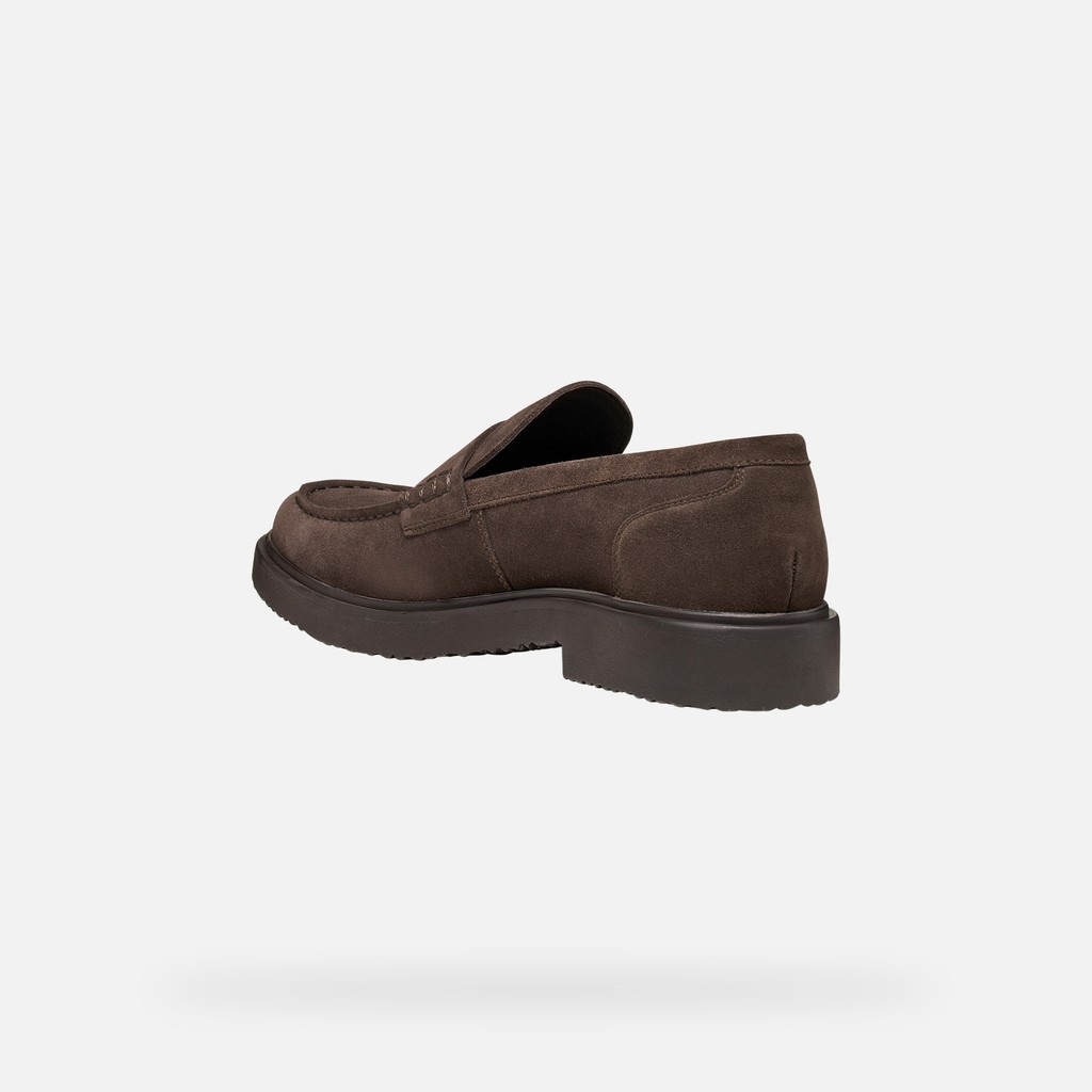 Suede loafers MASSIMIANO MAN Chocolate - image number 3 | GEOX