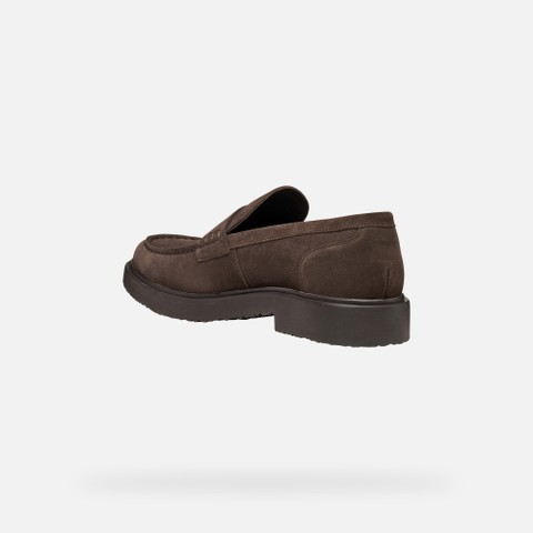 Suede loafers MASSIMIANO MAN Chocolate - image number 3 | GEOX