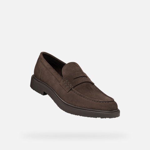 Suede loafers MASSIMIANO MAN Chocolate - image number 4 | GEOX