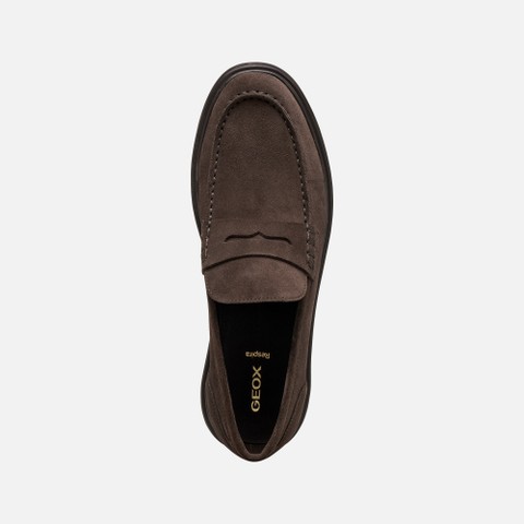 Suede loafers MASSIMIANO MAN Chocolate - image number 5 | GEOX
