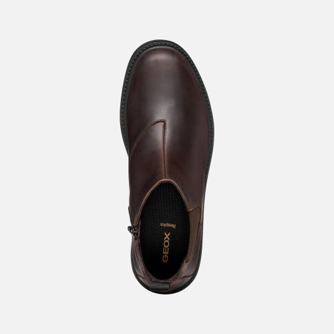 Bottines Chelsea imperm&eacute;ables LAGORAI + GRIP ABX HOMME Marron fonc&eacute; - image number 6 | GEOX