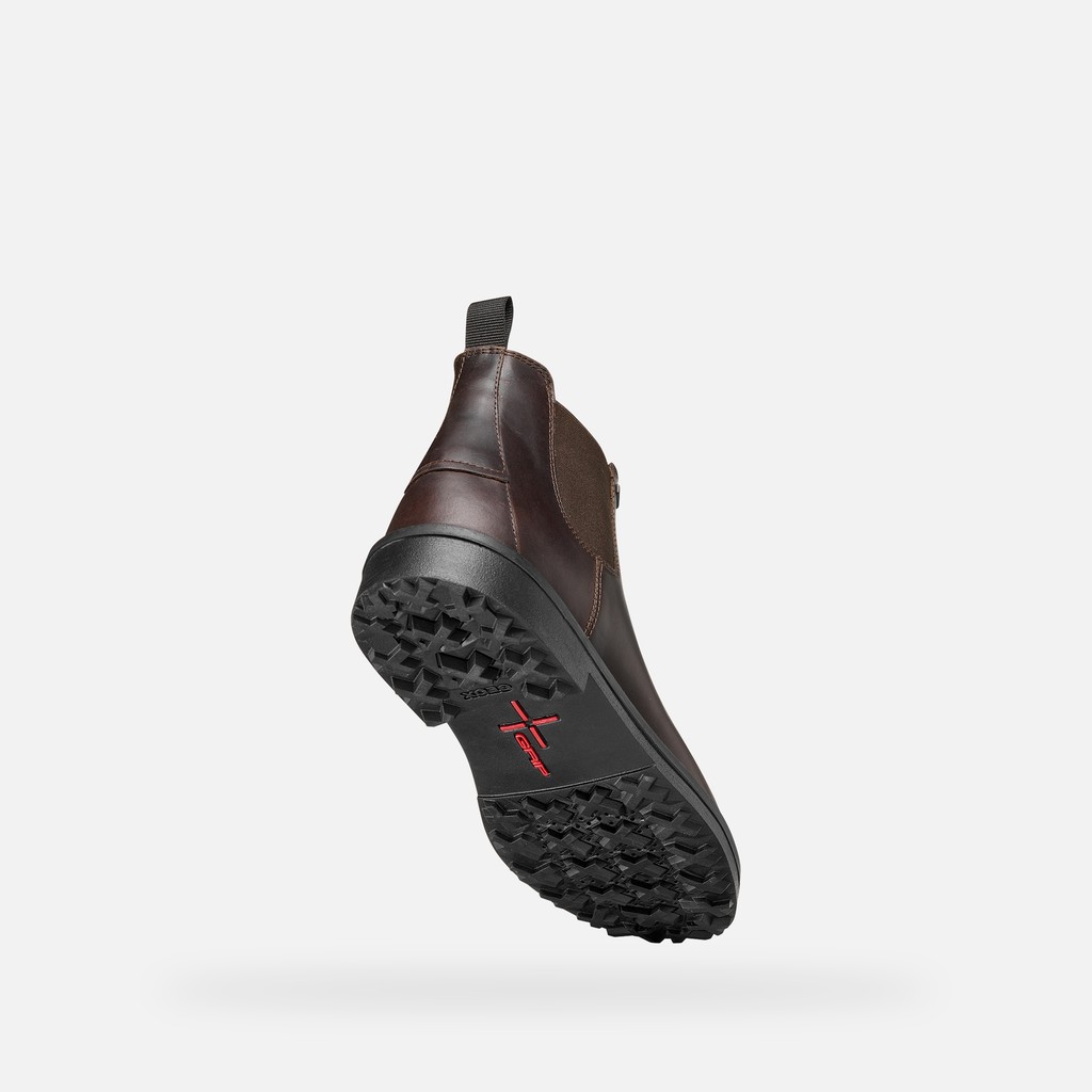 Bottines Chelsea imperm&eacute;ables LAGORAI + GRIP ABX HOMME Marron fonc&eacute; - image number 8 | GEOX