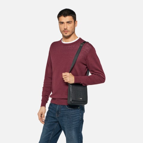 Cross-body bag IUNVEX BAG MAN Black - image number 6 | GEOX