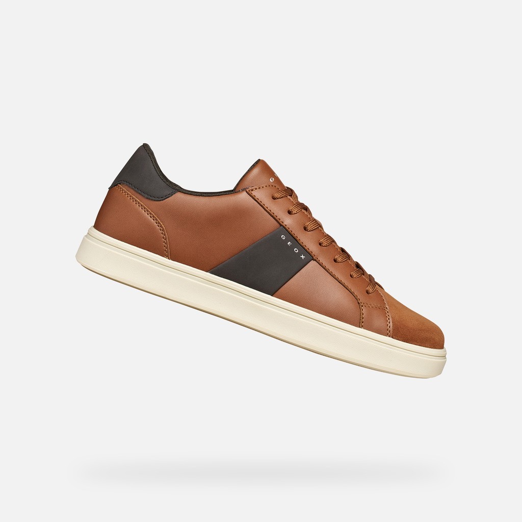 Sneakers mit Schn&uuml;rsenkeln BALTMOORE HERR Cognac - image number 0 | GEOX