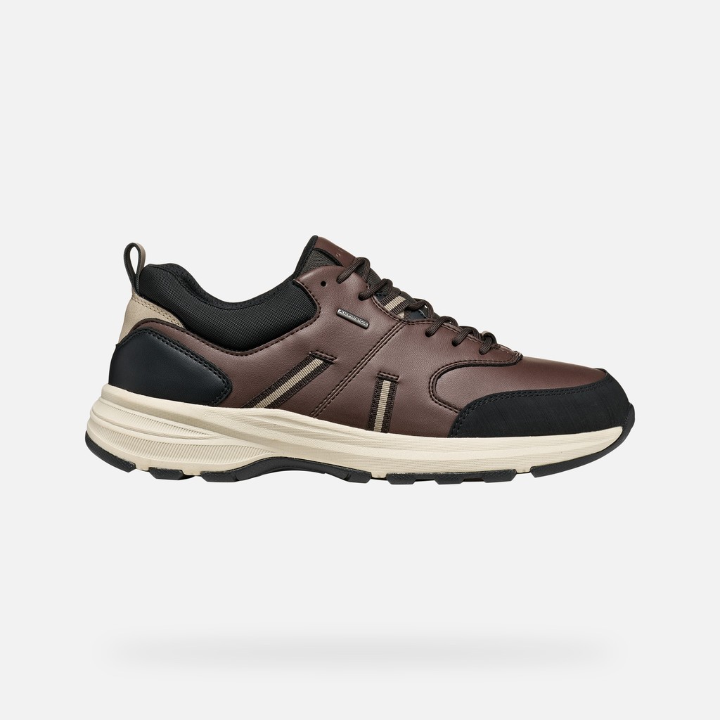 Sneakers imperm&eacute;ables SENALES ABX HOMME Marron/Noir - image number 2 | GEOX