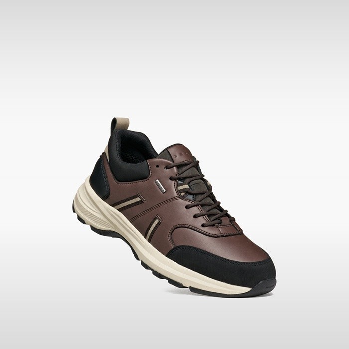 Sneakers imperm&eacute;ables SENALES ABX HOMME Marron/Noir | GEOX