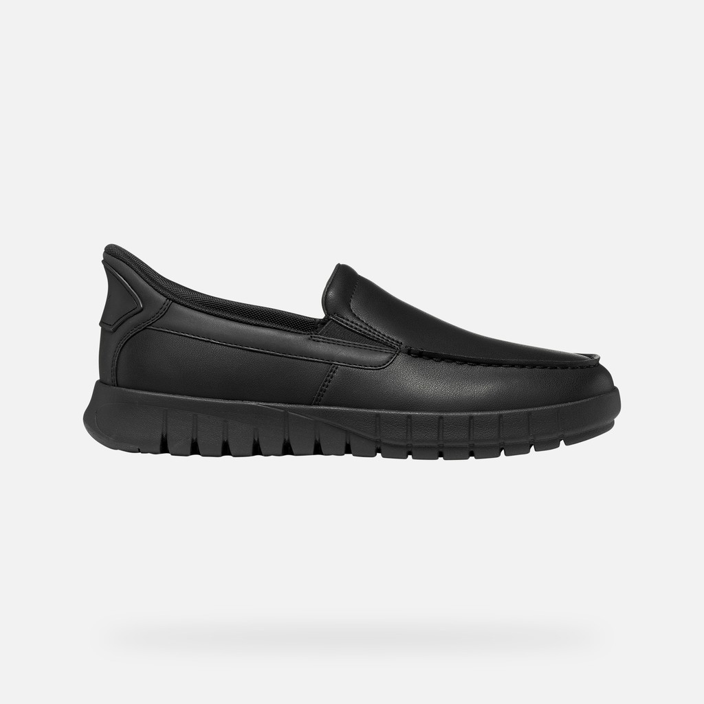 Leather loafers FLEXTRIDE PLUS MAN Black - image number 1 | GEOX