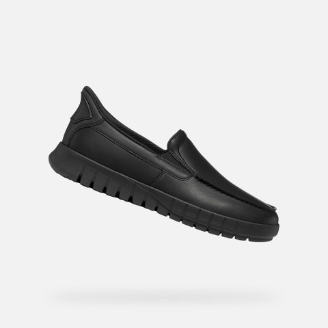 Leather loafers FLEXTRIDE PLUS MAN Black | GEOX