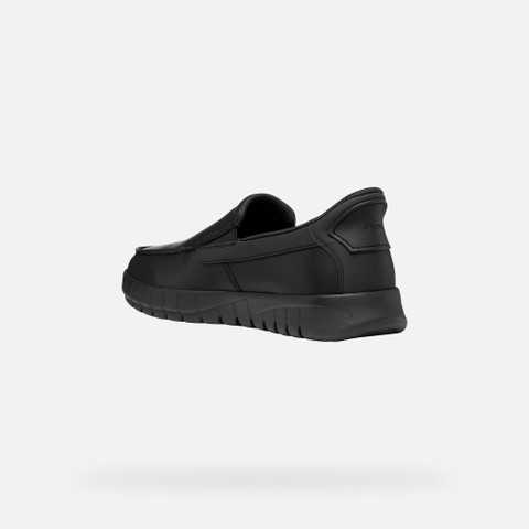 Leather loafers FLEXTRIDE PLUS MAN Black - image number 3 | GEOX
