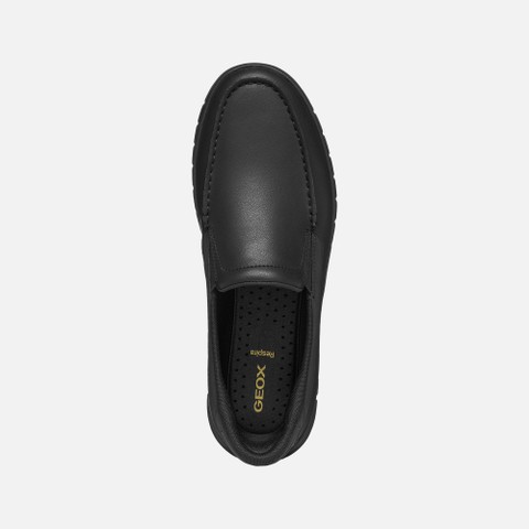 Leather loafers FLEXTRIDE PLUS MAN Black - image number 5 | GEOX