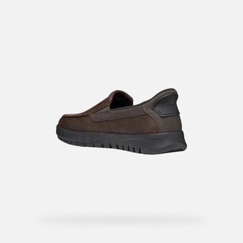 Leather loafers FLEXTRIDE PLUS MAN Chocolate - image number 3 | GEOX