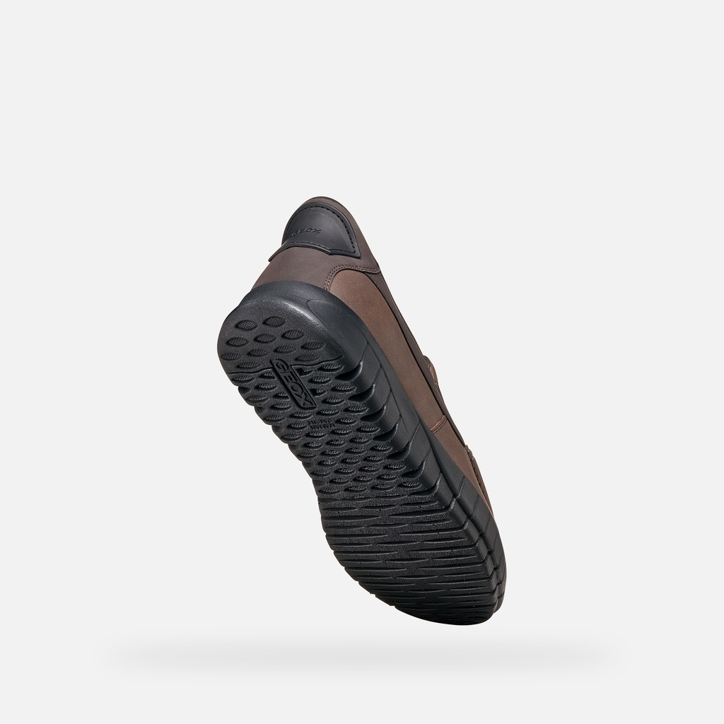 Mocassins en cuir FLEXTRIDE PLUS HOMME Marron - image number 7 | GEOX