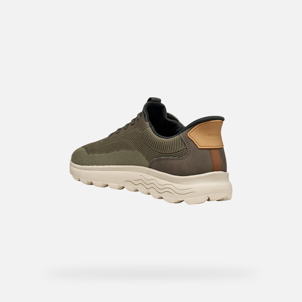 Slip in sneakers SPHERICA PLUS MAN Military/Sage - image number 3 | GEOX