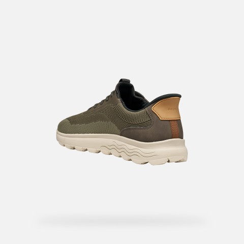 Slip in sneakers SPHERICA PLUS MAN Military/Sage - image number 3 | GEOX