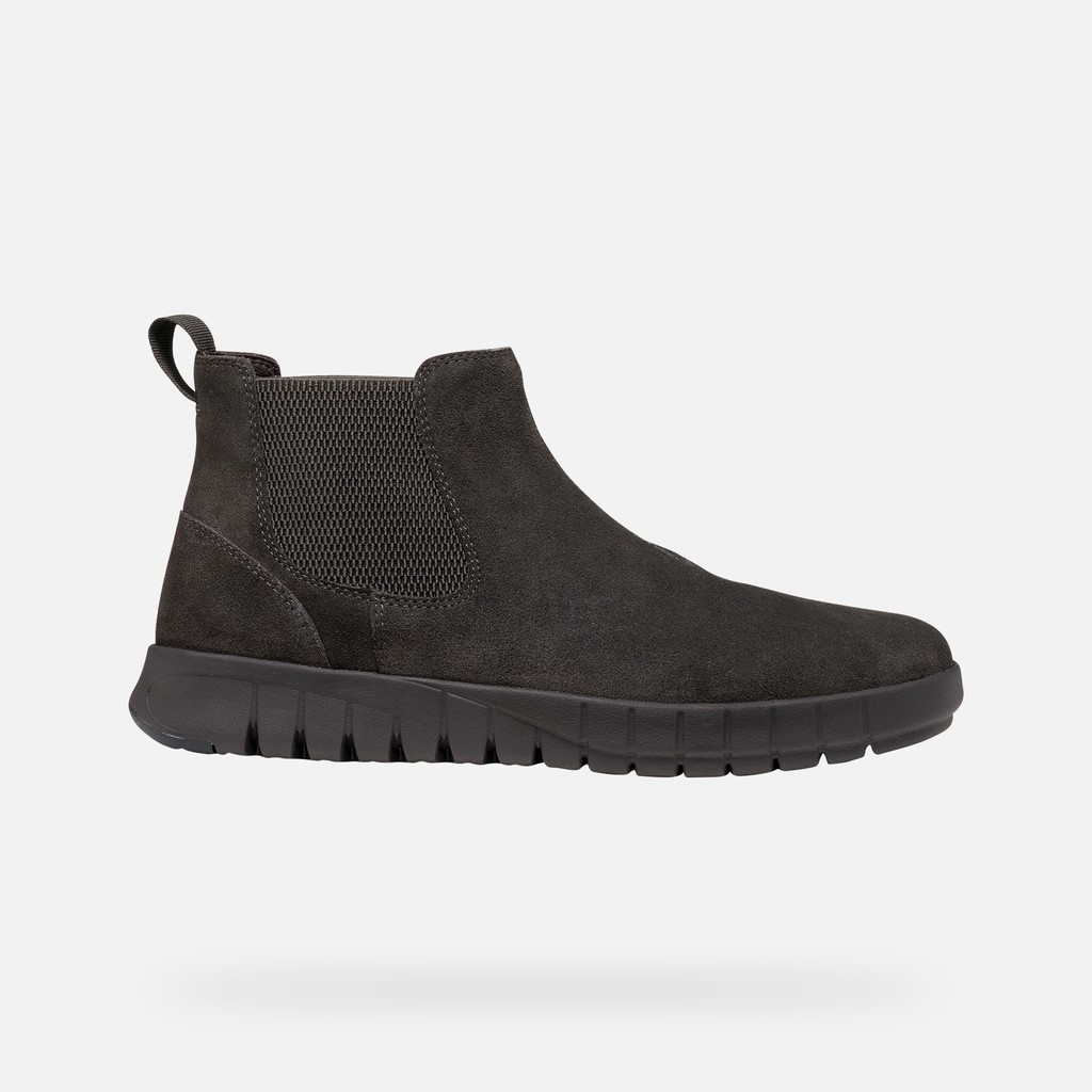 Suede ankle boots FLEXTRIDE MAN Moka - image number 1 | GEOX