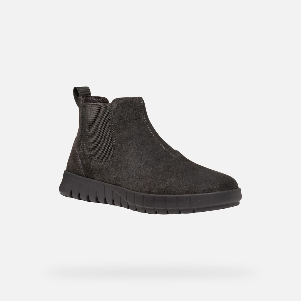 Suede ankle boots FLEXTRIDE MAN Moka - image number 2 | GEOX