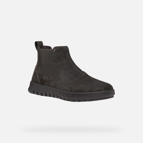 Suede ankle boots FLEXTRIDE MAN Moka - image number 2 | GEOX