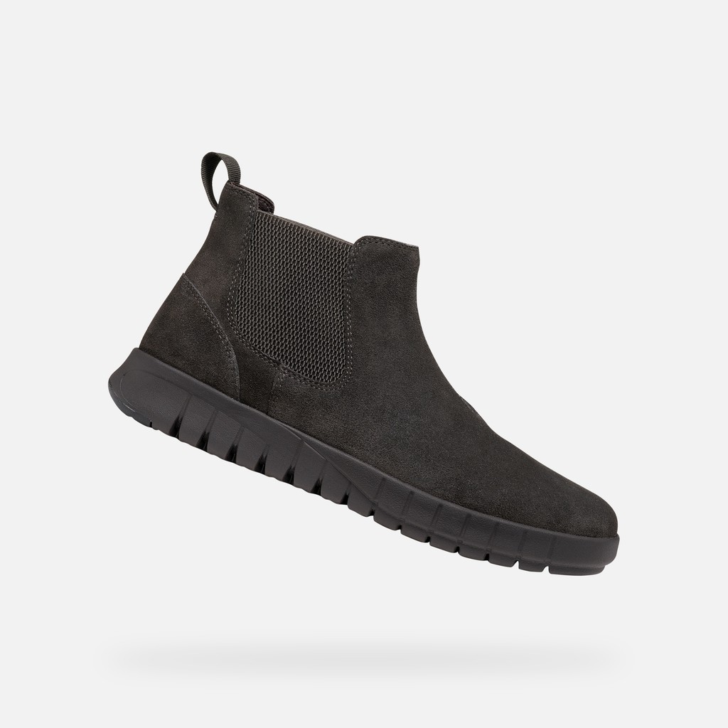 Suede ankle boots FLEXTRIDE MAN Moka - image number 0 | GEOX