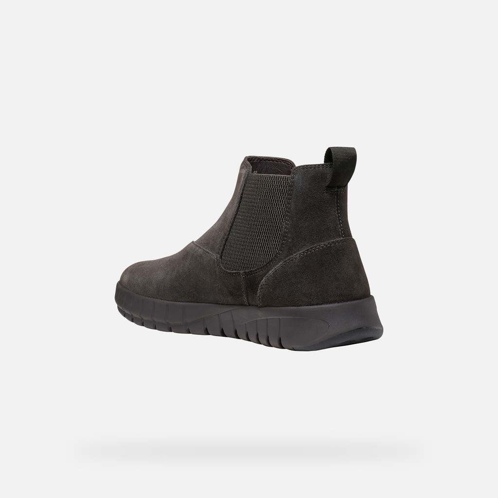 Suede ankle boots FLEXTRIDE MAN Moka - image number 3 | GEOX