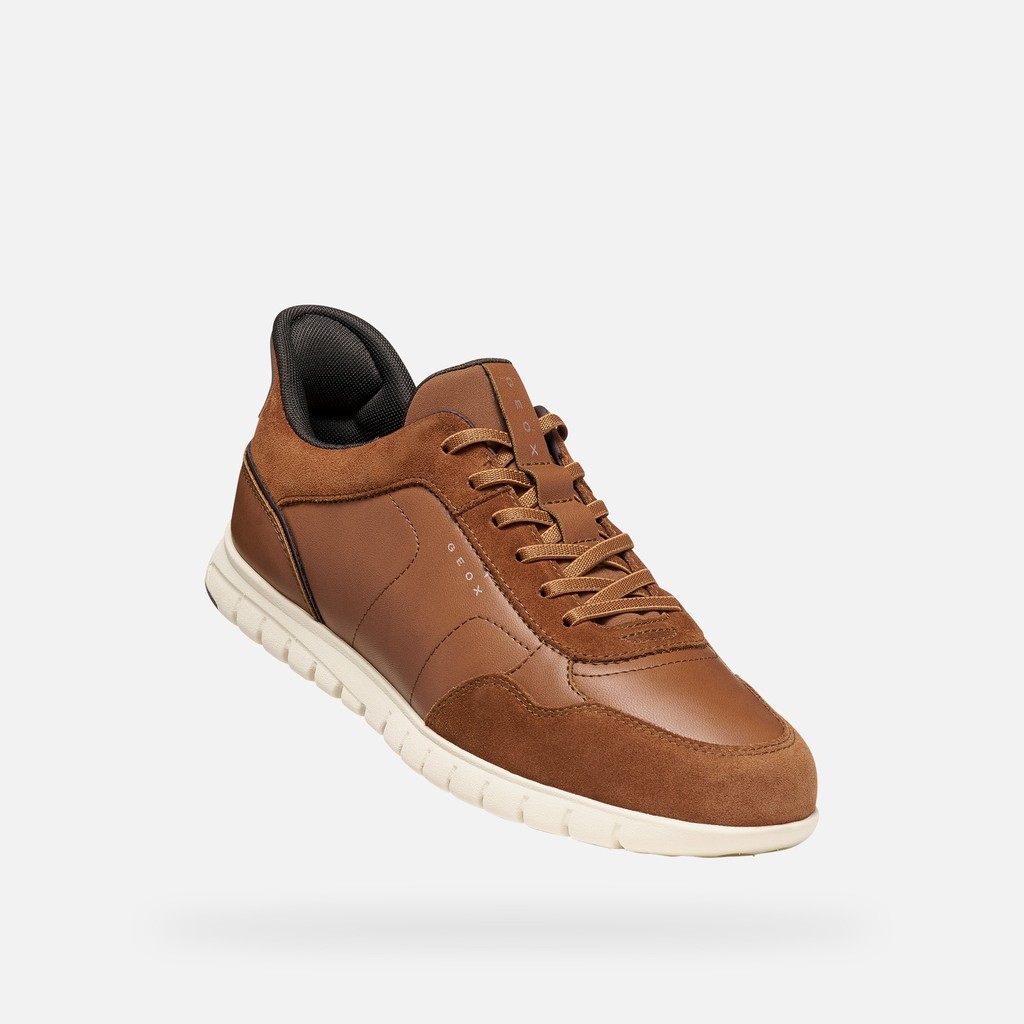 Slip in sneakers FLEXTRIDEZERO PLUS MAN Cognac - image number 4 | GEOX