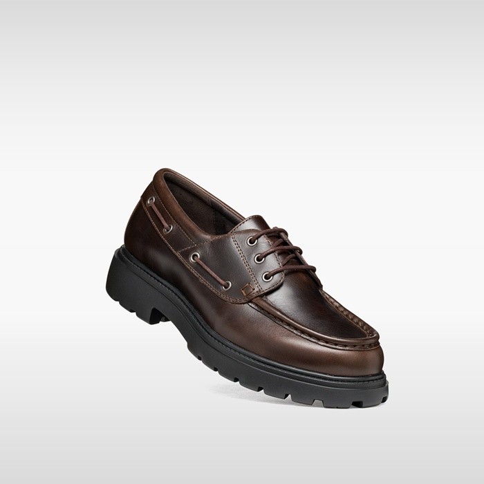 Leather loafers SPHERICA EC7 B MAN Dark Brown | GEOX