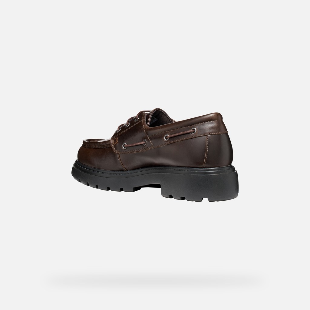 Leather loafers SPHERICA EC7 B MAN Dark Brown - image number 3 | GEOX