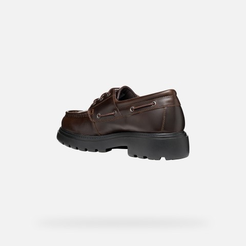 Leather loafers SPHERICA EC7 B MAN Dark Brown - image number 3 | GEOX